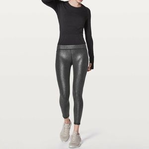 Lululemon 7/8 Train Times pant Luminosity foil